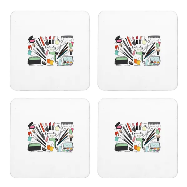 Multicolor_Beauty_Make_Up_Set_Of_2_Square_Wooden_Coaster