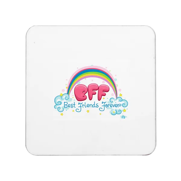 Multicolor_Best_Friends_Forvever_Rainbow_Set_Of_2_Square_Wooden_Coaster