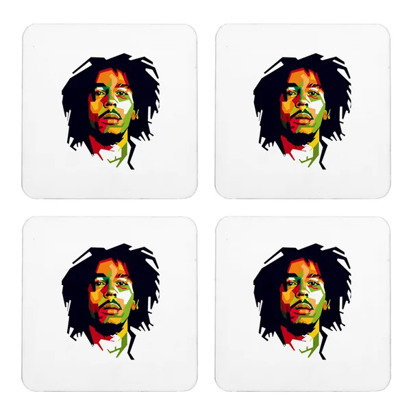 Multicolor_Bob_Marley_Colorful_Geometric_Art_Set_Of_2_Square_Wooden_Coaster