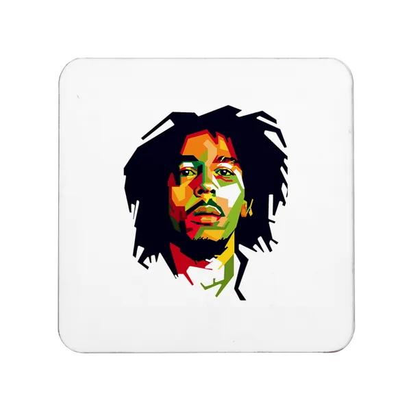 Multicolor_Bob_Marley_Colorful_Geometric_Art_Set_Of_2_Square_Wooden_Coaster