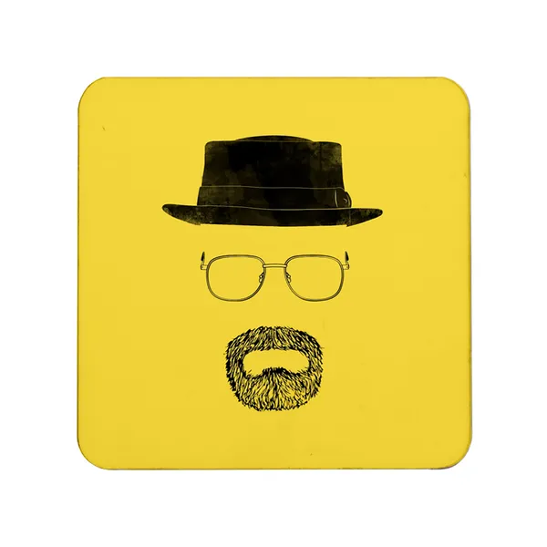 Multicolor_Breaking_Bad_Walter_Black_Yellow_Background_Set_Of_2_Square_Wooden_Coaster