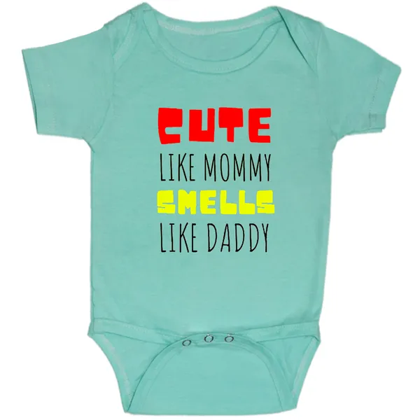 Turquoise_Cute_Like_Mommy_Smells_Like_Daddy_Cotton_Romper_For_6_To_12_Months