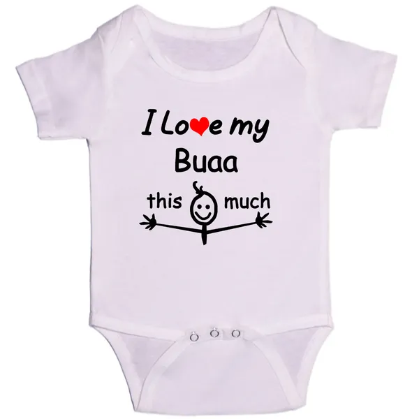White_I_Love_My_Bua_Cotton_Romper_For_6_To_12_Months