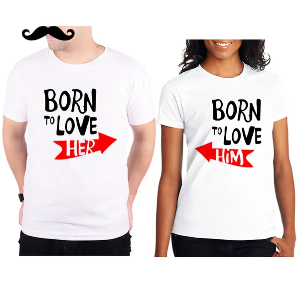 White_Born_To_Love_Her_&_Born_To_Love_Him_Quick-Dry_T-Shirt_For_Couples