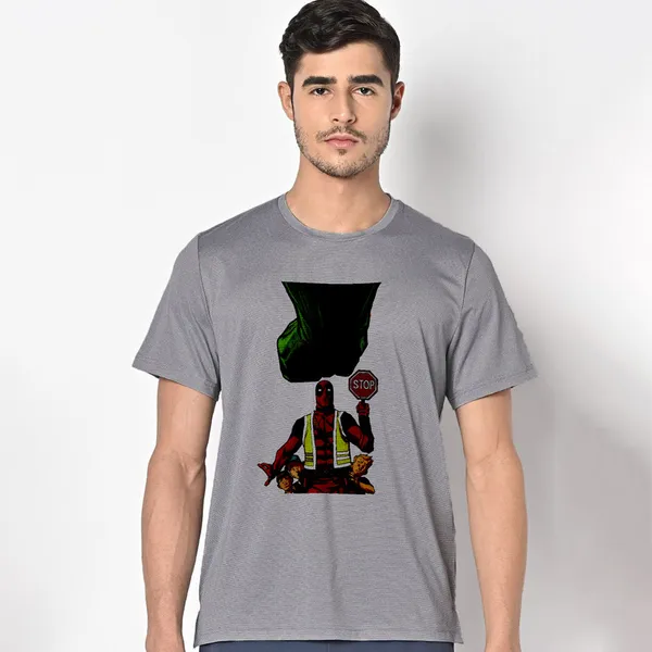 Mooch_Wale_Deadpool_Stops_Hulk__Quick-Dri_T-shirt_For_Men