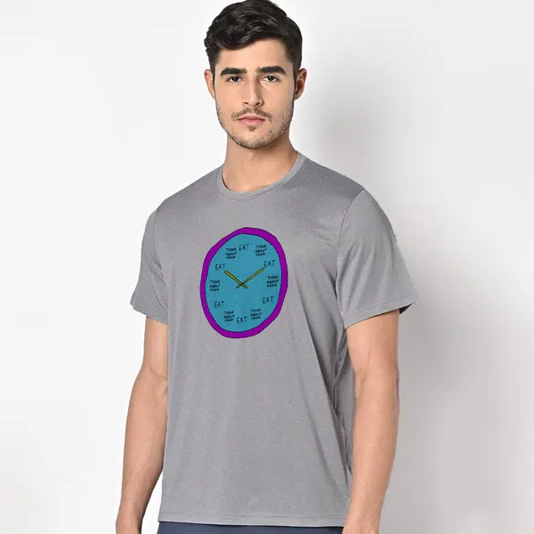 Mooch_Wale_Food_Clock__Quick-Dri_T-shirt_For_Men