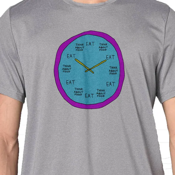 Mooch_Wale_Food_Clock__Quick-Dri_T-shirt_For_Men