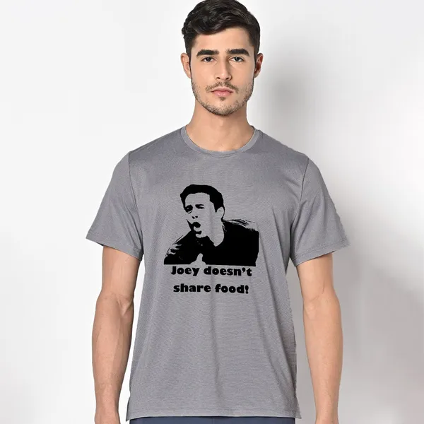 Mooch_Wale_Friends_,_Joye_Dosent_Share_Food_Black_And_White__Quick-Dri_T-shirt_For_Men