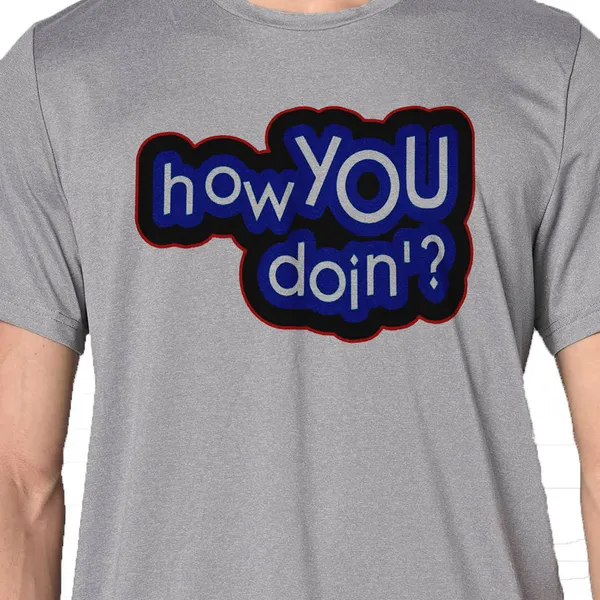 Mooch_Wale_Friends_Joey_How_You_Doin_Blue_And_White_Typo__Quick-Dri_T-shirt_For_Men