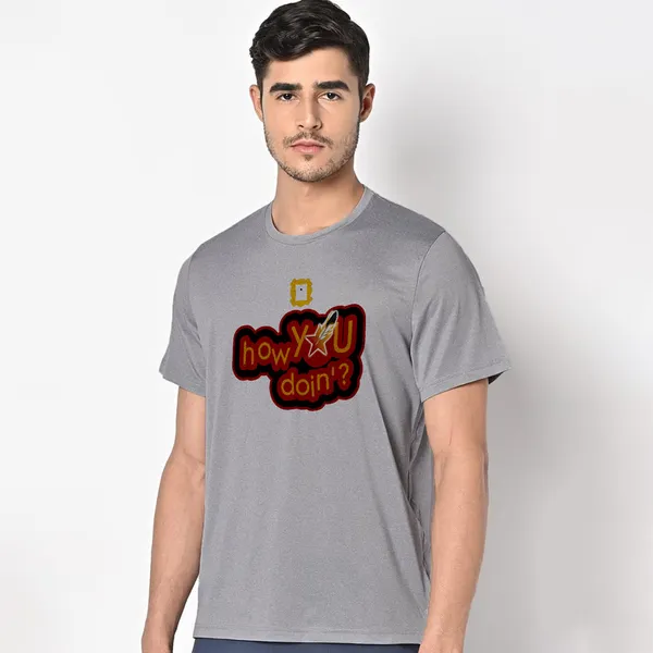 Mooch_Wale_Friends_Joye_How_You_Doin_Red_And_Yellow_Typo__Quick-Dri_T-shirt_For_Men