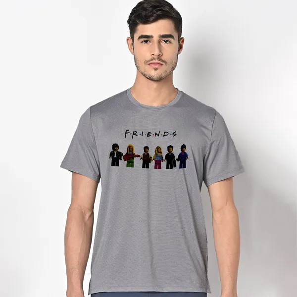 Mooch_Wale_Friends_Minicraft_Characters__Quick-Dri_T-shirt_For_Men