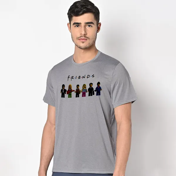 Mooch_Wale_Friends_Minicraft_Characters__Quick-Dri_T-shirt_For_Men