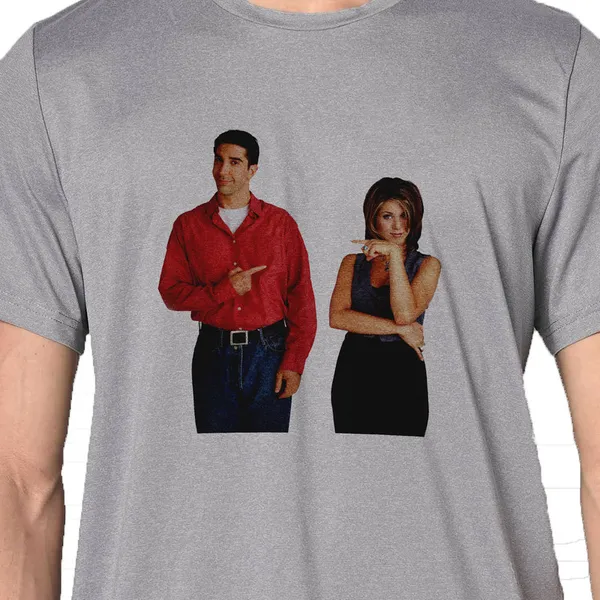 Mooch_Wale_Friends_Ross_And_Rachel_Pointing__Quick-Dri_T-shirt_For_Men