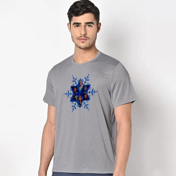 Mooch_Wale_Frozen_Characters_Snowflake__Quick-Dri_T-shirt_For_Men