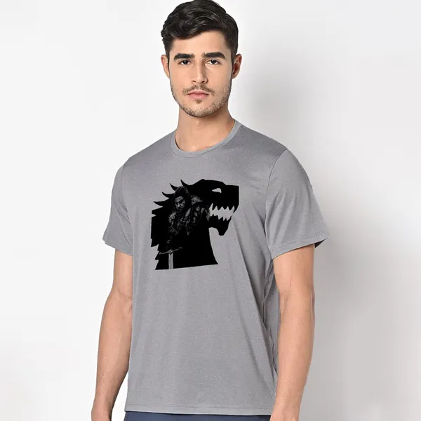 Mooch_Wale_Game_Of_Thrnes_Eddard_Stark_Wolf_Art__Quick-Dri_T-shirt_For_Men