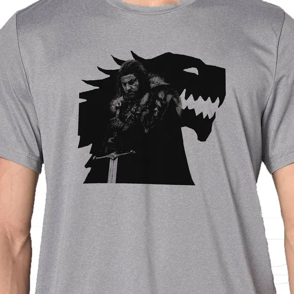 Mooch_Wale_Game_Of_Thrnes_Eddard_Stark_Wolf_Art__Quick-Dri_T-shirt_For_Men