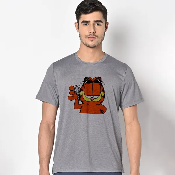 Mooch_Wale_Garfield_On_The_Phone_Quick-Dri_T-shirt_For_Men