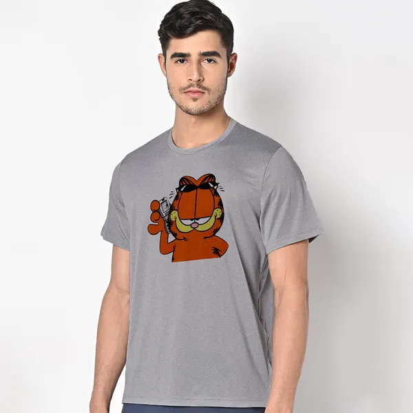 Mooch_Wale_Garfield_On_The_Phone_Quick-Dri_T-shirt_For_Men