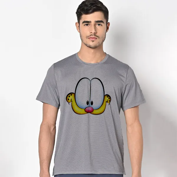 Mooch_Wale_Garfields_Face__Quick-Dri_T-shirt_For_Men