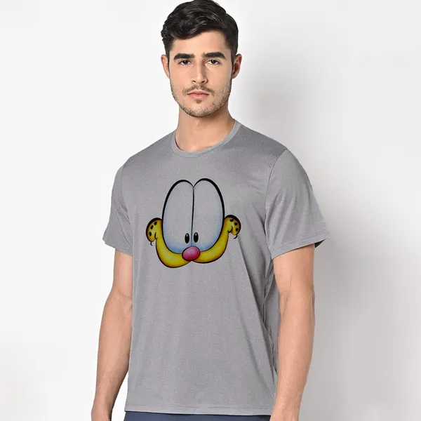 Mooch_Wale_Garfields_Face__Quick-Dri_T-shirt_For_Men