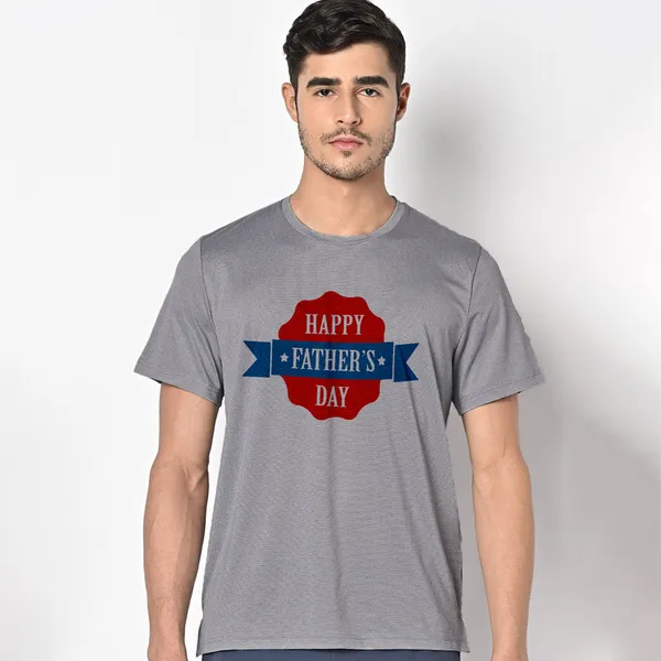 Mooch_Wale_Happy_Fathers_Day_Badge__Quick-Dri_T-shirt_For_Men