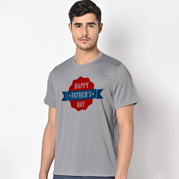 Mooch_Wale_Happy_Fathers_Day_Badge__Quick-Dri_T-shirt_For_Men