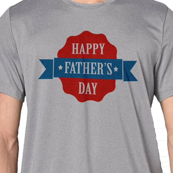 Mooch_Wale_Happy_Fathers_Day_Badge__Quick-Dri_T-shirt_For_Men