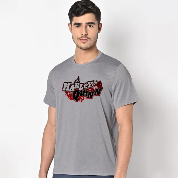 Mooch_Wale_Harley_Quinn_Card_Logo__Quick-Dri_T-shirt_For_Men