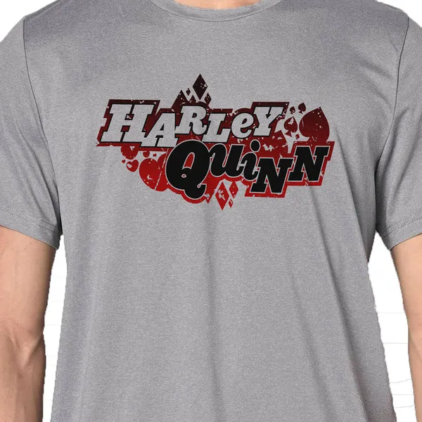 Mooch_Wale_Harley_Quinn_Card_Logo__Quick-Dri_T-shirt_For_Men