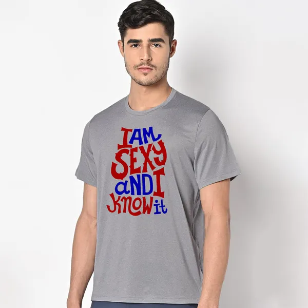 Mooch_Wale_I_Am_Sexy_And_I_Know_It_Red_And_Blue__Quick-Dri_T-shirt_For_Men