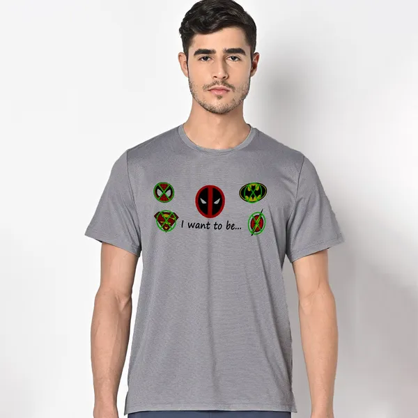 Mooch_Wale_I_Want_To_Be_Deadpool__Quick-Dri_T-shirt_For_Men