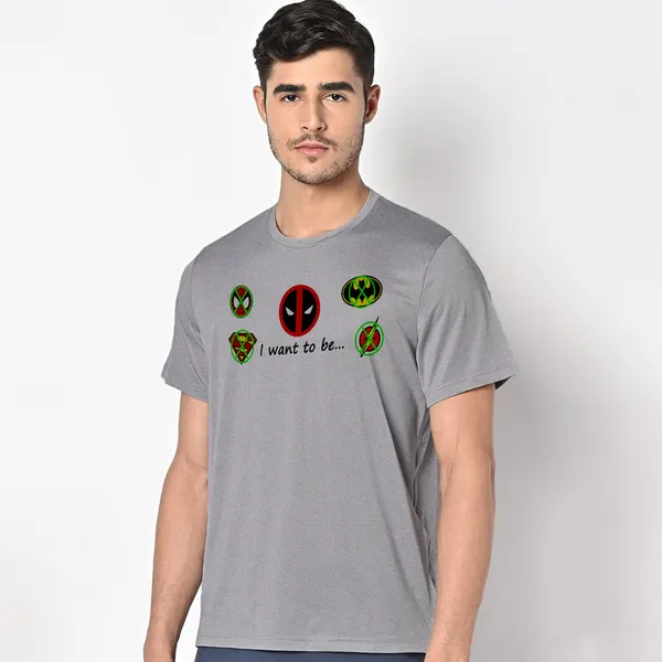 Mooch_Wale_I_Want_To_Be_Deadpool__Quick-Dri_T-shirt_For_Men
