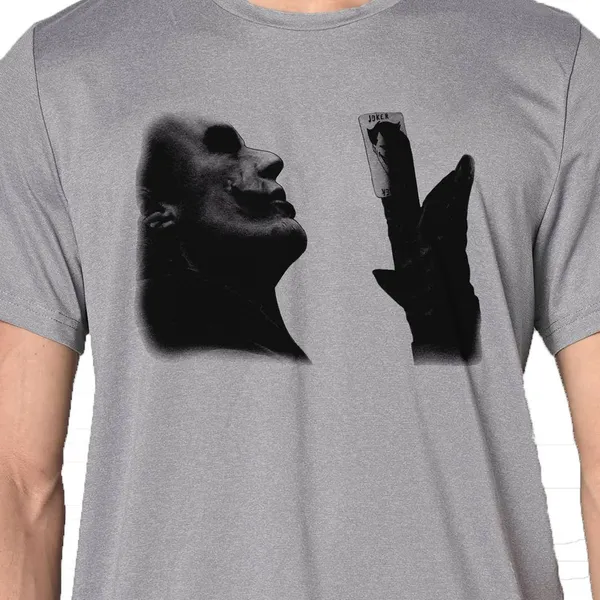Mooch_Wale_Joker_Heath_Ledger_Black_And_White_Card_Artwork__Quick-Dri_T-shirt_For_Men