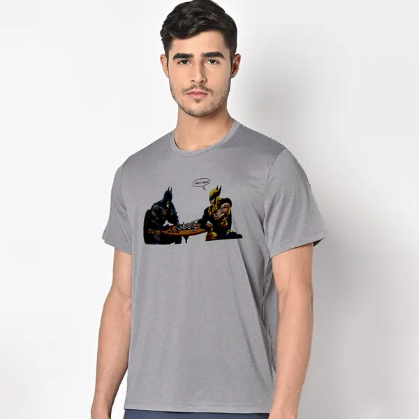 Mooch_Wale_Batman_Vs_Wolverine_In_Chess__Quick-Dri_T-shirt_For_Men