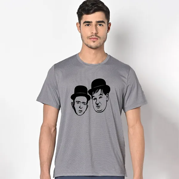 Mooch_Wale_Laurel_And_Hardy_Vector_Black_Amd_White__Quick-Dri_T-shirt_For_Men