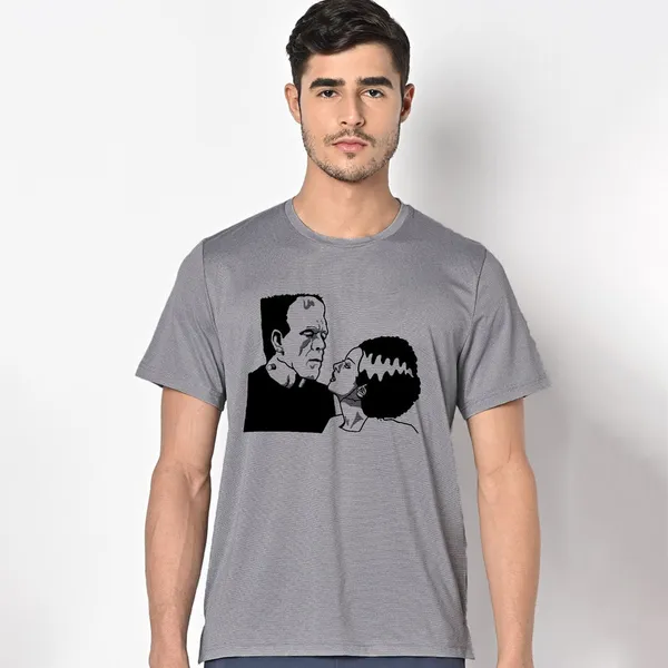 Mooch_Wale_Left_Frankenstein_And_His_Bride_Wedding__Quick-Dri_T-shirt_For_Men