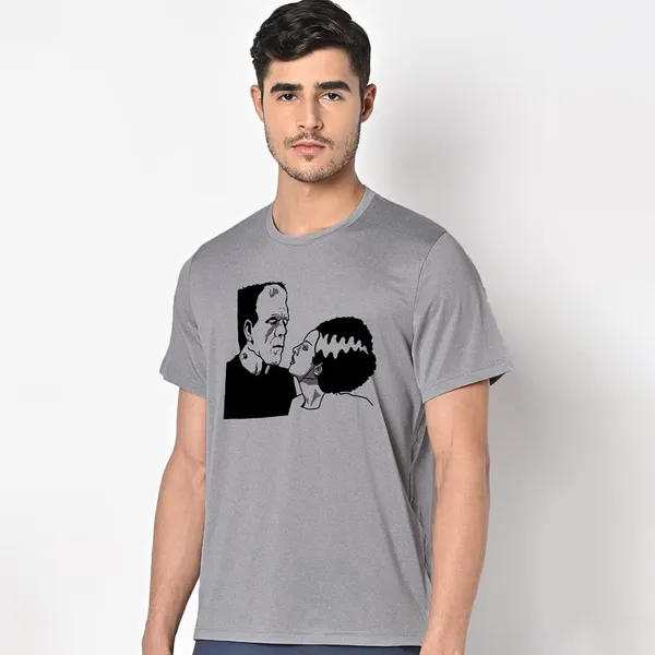 Mooch_Wale_Left_Frankenstein_And_His_Bride_Wedding__Quick-Dri_T-shirt_For_Men