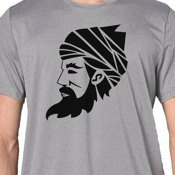 Mooch_Wale_Left_Indian_Nawab_Turban_And_Beard__Quick-Dri_T-shirt_For_Men