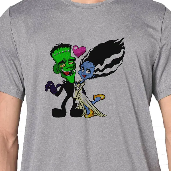 Mooch_Wale_Mr_And_Mrs_Frankenstein__Quick-Dri_T-shirt_For_Men