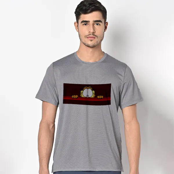 Mooch_Wale_Peeping_Garfield__Quick-Dri_T-shirt_For_Men