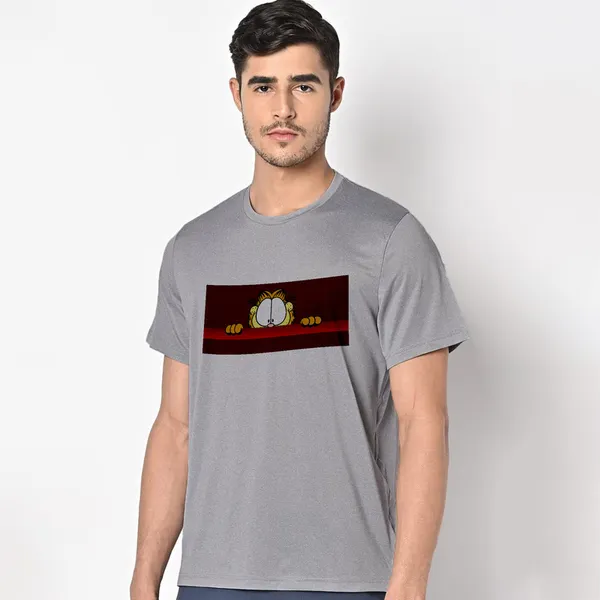 Mooch_Wale_Peeping_Garfield__Quick-Dri_T-shirt_For_Men