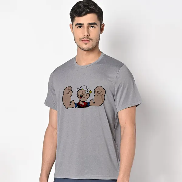 Mooch_Wale_Popeye_Big_Biceps__Quick-Dri_T-shirt_For_Men
