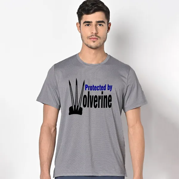 Mooch_Wale_Protected_By_Wolverine__Quick-Dri_T-shirt_For_Men