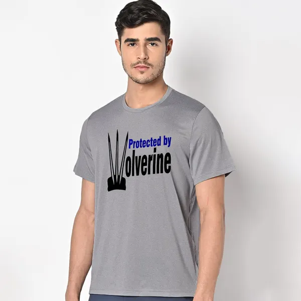 Mooch_Wale_Protected_By_Wolverine__Quick-Dri_T-shirt_For_Men