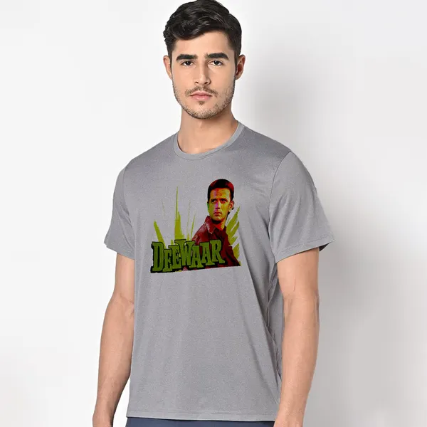Mooch_Wale_Rahul_Dravid_Deewaar_Poaster__Quick-Dri_T-shirt_For_Men