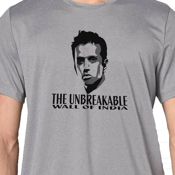 Mooch_Wale_Rahul_Dravid_The_Unbreakable_Wall_Of_India__Quick-Dri_T-shirt_For_Men