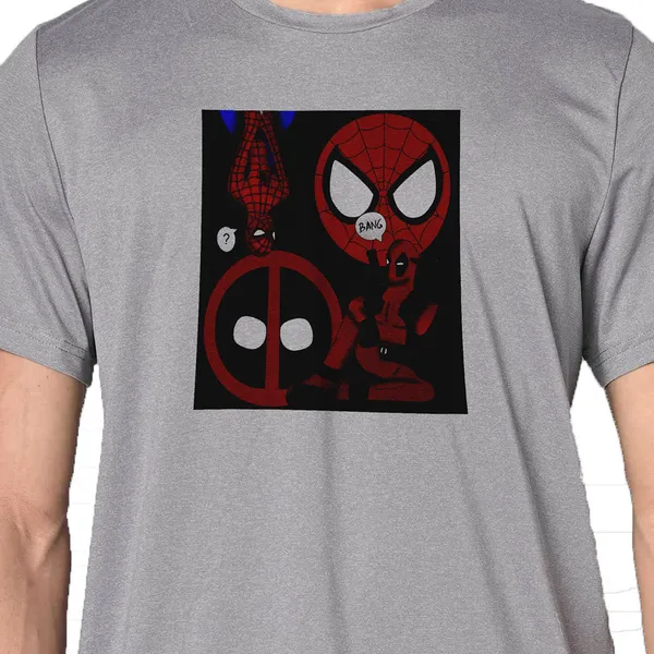 Mooch_Wale_Spider_Man_And_Deadpool__Quick-Dri_T-shirt_For_Men