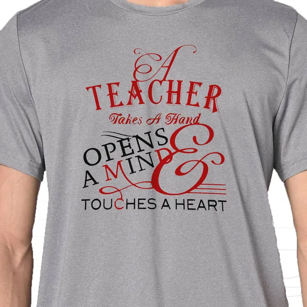 Mooch_Wale_Teacher_Takes_A_Hand_Opens_A_Mind_&_Touches_A_Heart__Quick-Dri_T-shirt_For_Men