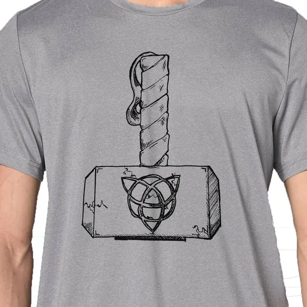 Mooch_Wale_Thors_Hammer__Quick-Dri_T-shirt_For_Men