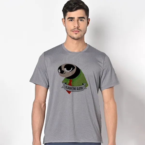 Mooch_Wale_Zootopia_Flash_The_Slotrh__Quick-Dri_T-shirt_For_Men